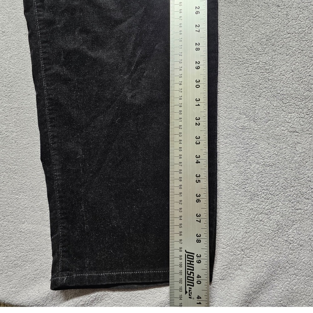 NWT Chaps Corduroy Pants Womens 24W Black Shape Sculpt Slimming Fit Straight Leg - Picture 2 of 9